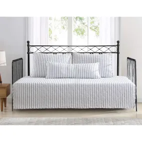 - Daybed Set, Reversible Cotton Bedding With Matching Shams & Deco Pillow, Pre