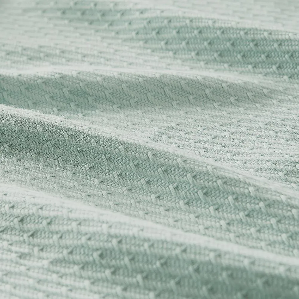 100% Certified Egyptian Cotton Blanket - Twin - Seafoam