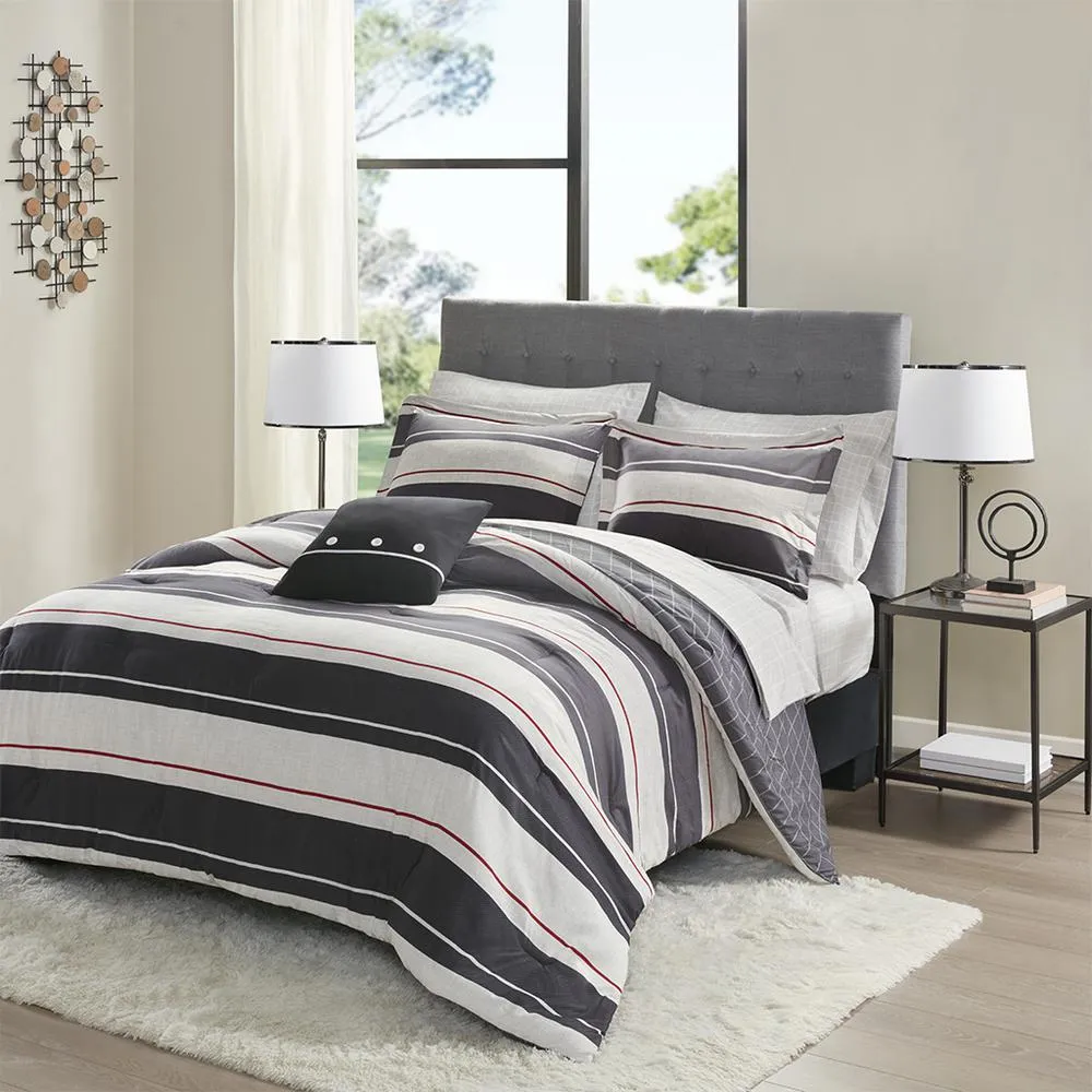 100% Polyester 8 Piece Comforter Set,MPE10-877