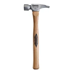 14 oz Titanium Smooth Face Hammer with 18 in. Straight Hickory Handle