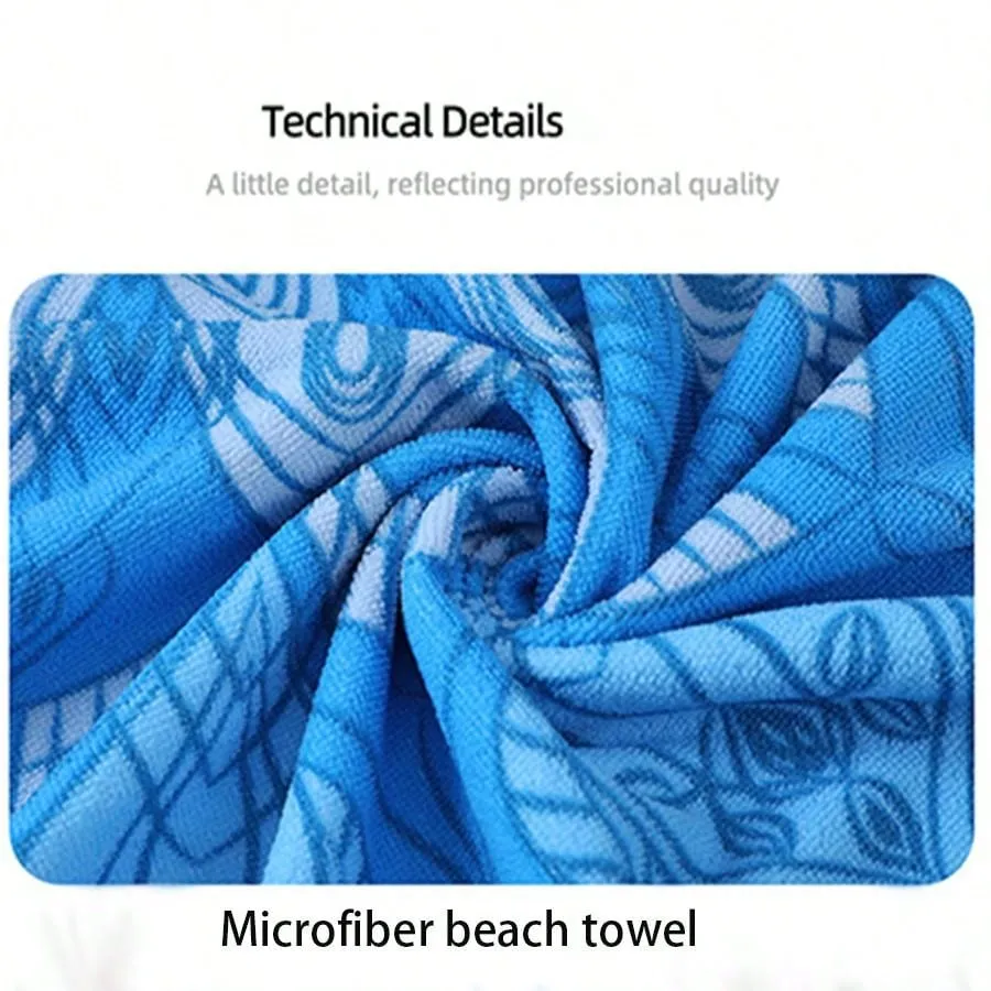 1pc Beach Towel, Quick Dry Beach Towel, Sports Towel, Seaside Towel