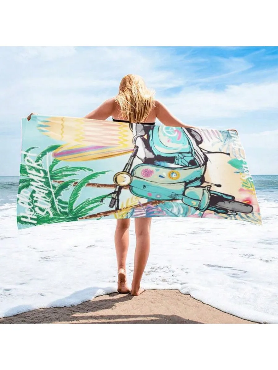 1pc Beach Towel, Quick Dry Beach Towel, Sports Towel, Seaside Towel