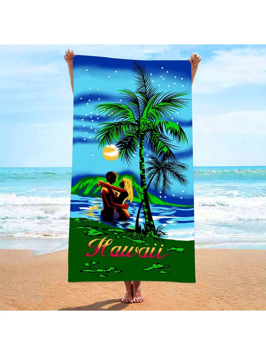 1pc Beach Towel, Quick Dry Beach Towel, Sports Towel, Seaside Towel