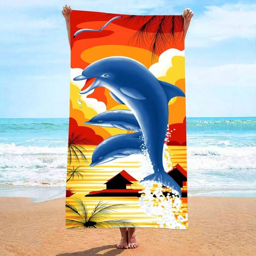 1pc Beach Towel, Quick Dry Beach Towel, Sports Towel, Seaside Towel