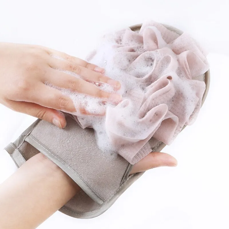 1pc Shower Bath Towel Gloves Bath Shower Body Scrubber