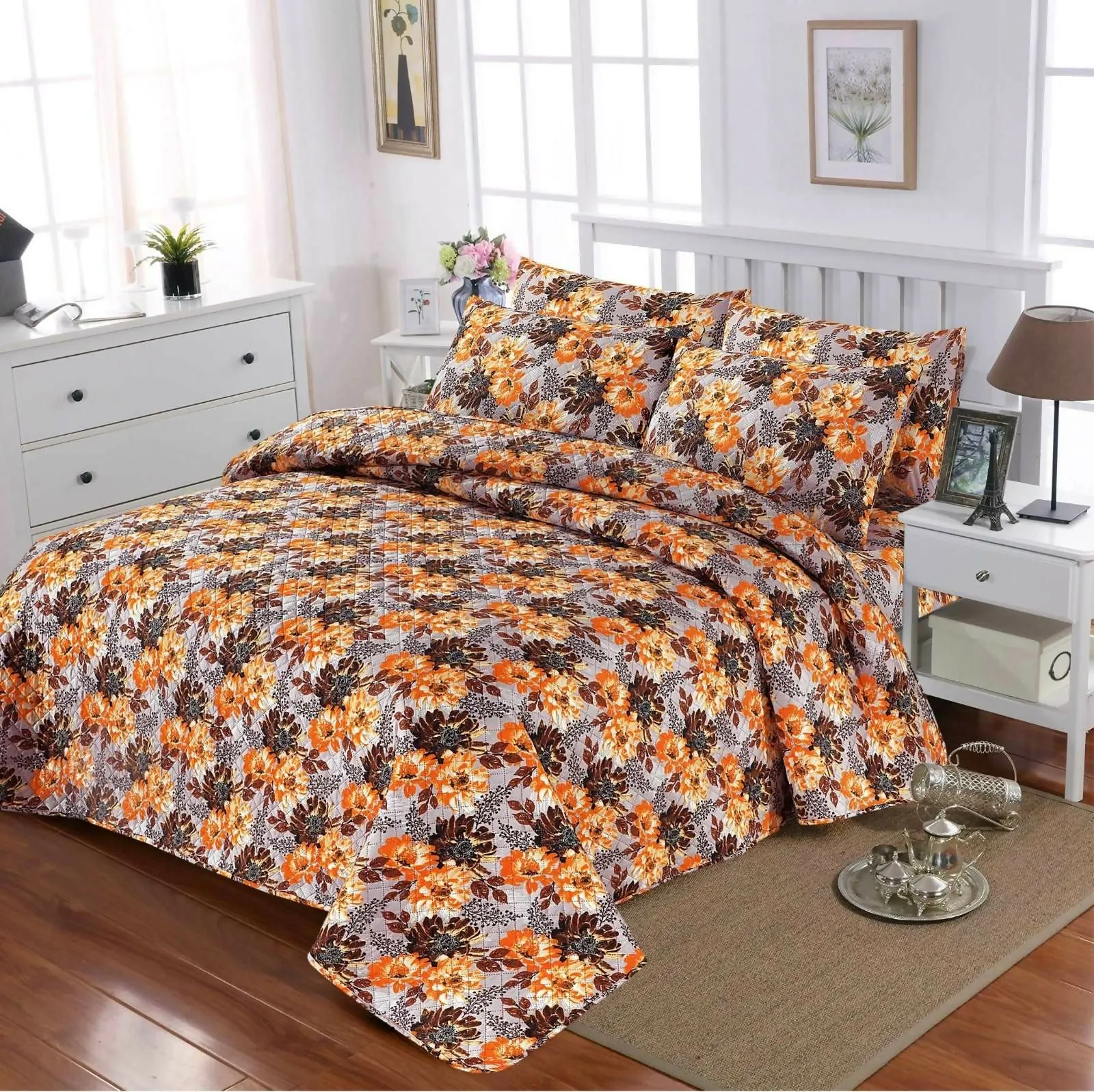 6 Pcs Comforter Set Pure Sattin - Csf51