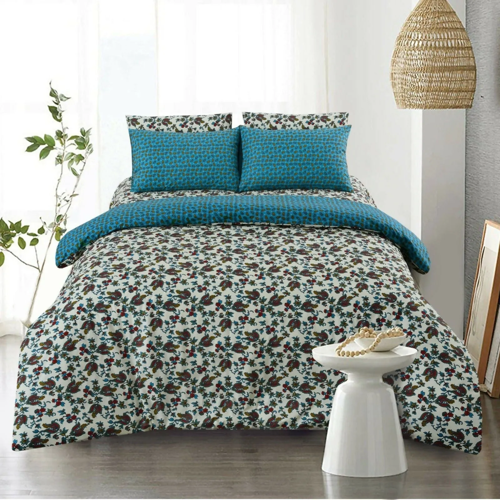 6 PCs Duvet Cover Set-Paisleys