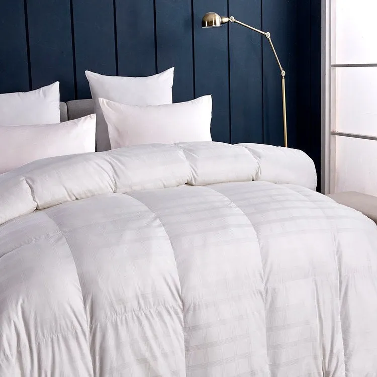 600 Thread Count Cotton Windowpane DuraLOFT Down Alternative Extra-Warmth Twin Comforter