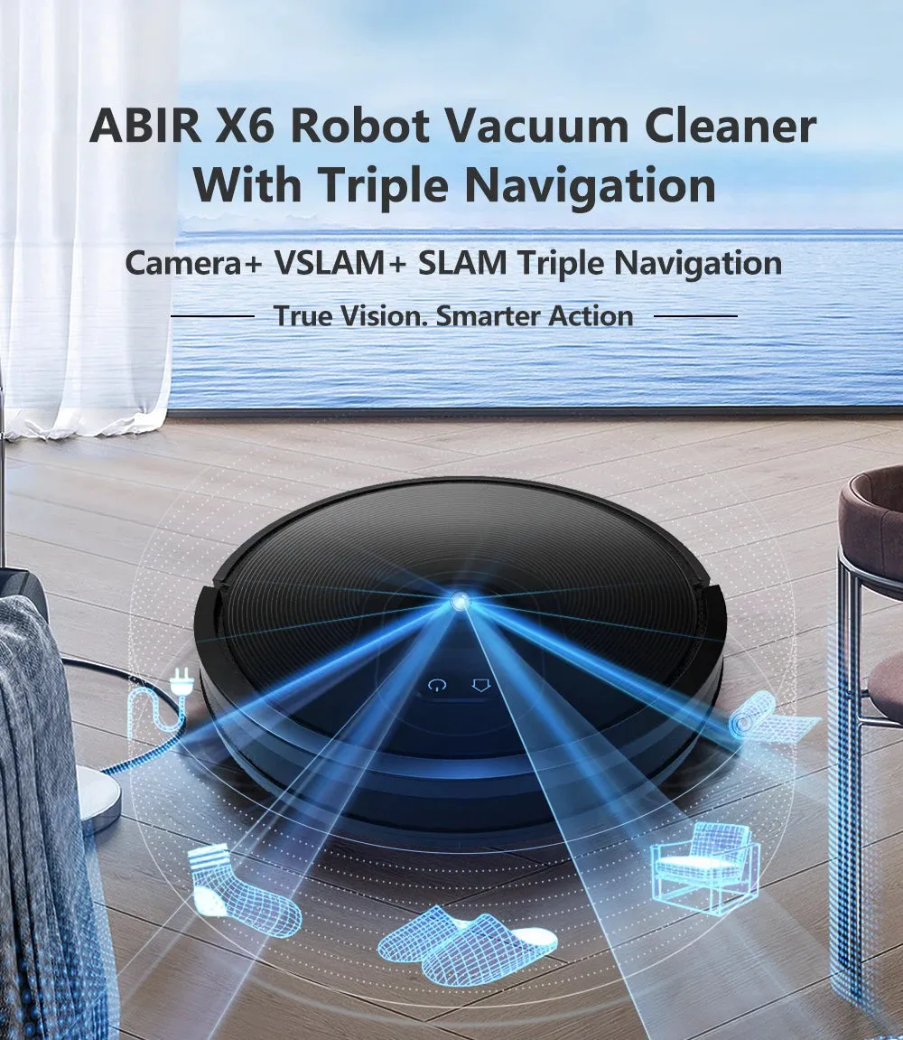 ABIR X6 robot vacuum cleaner, super smart