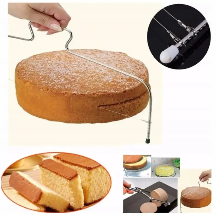 Adjustable Cake Leveler Professional Single Layer Slicer Cutter 1 Blades Stainless Steel Cut Saw for Baking Tools, 13" Wide