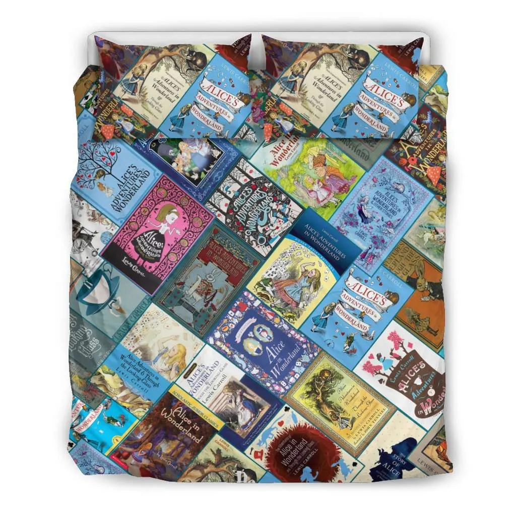 Alice In Wonderland Book Covers Bedding