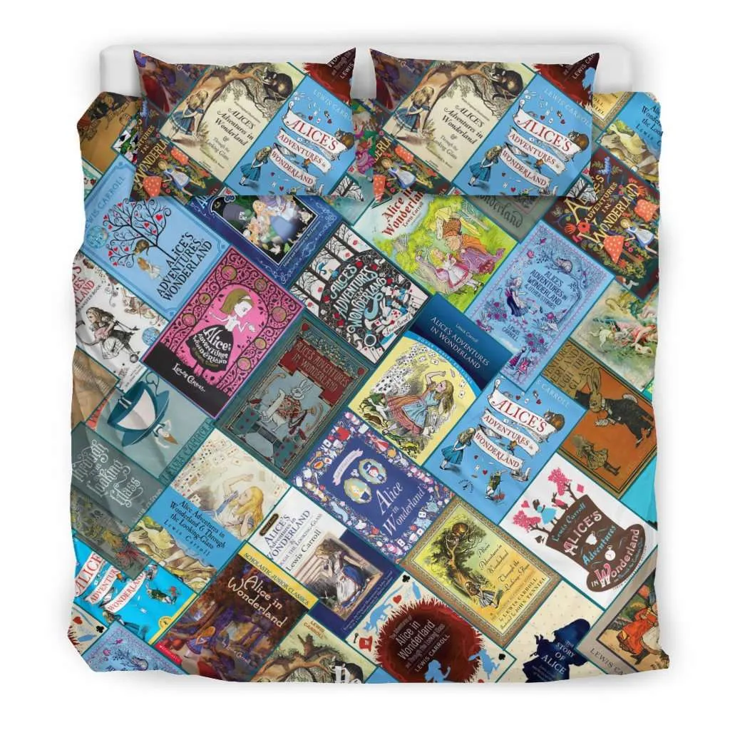 Alice In Wonderland Book Covers Bedding