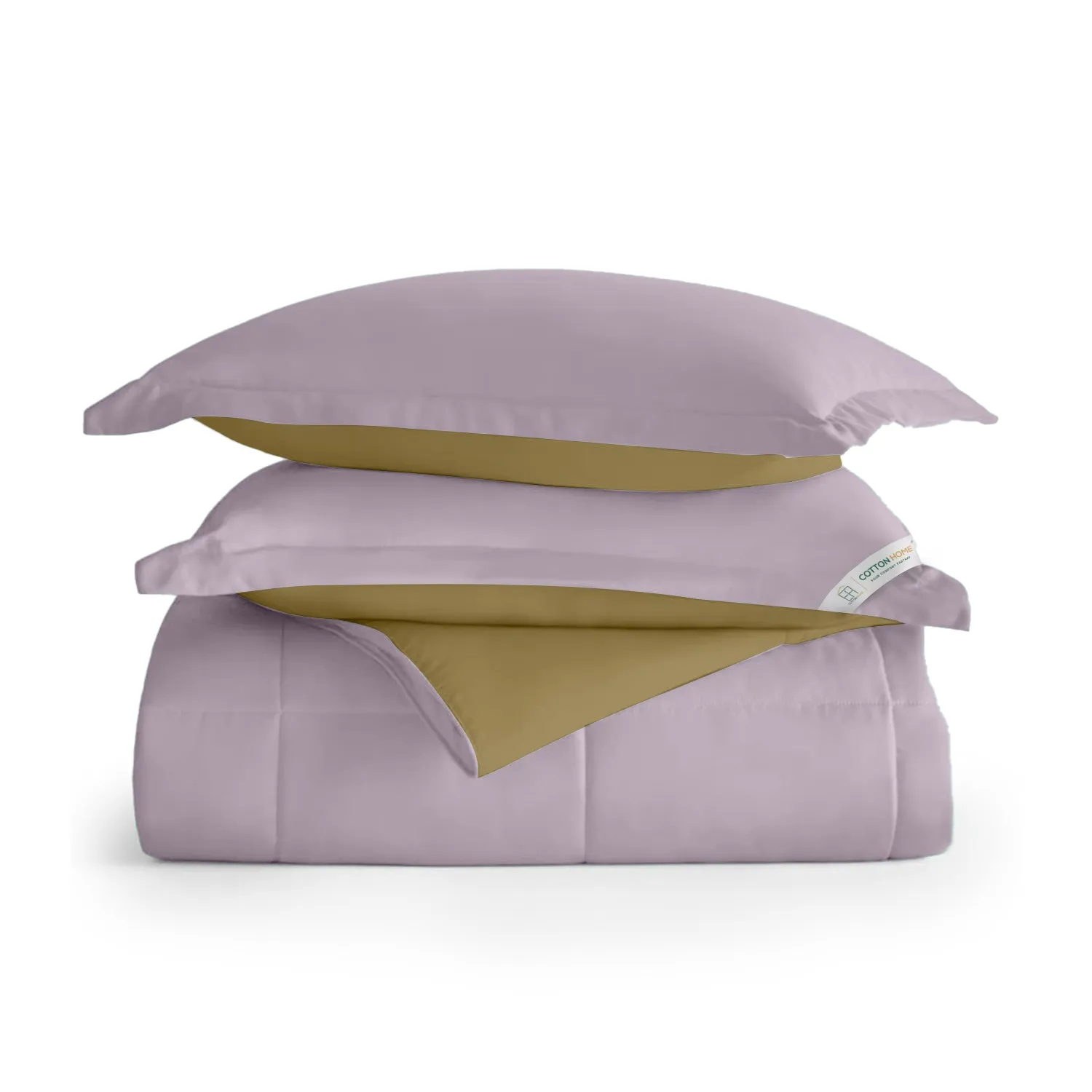 All Season Lilac Super Soft Reversible King Comforter Set 220x240cm with 2 Pillow Case