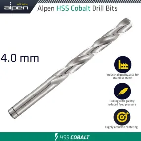 ALPEN HSS COBALT BULK DIN 338 RN,  4.0 ALP6130040