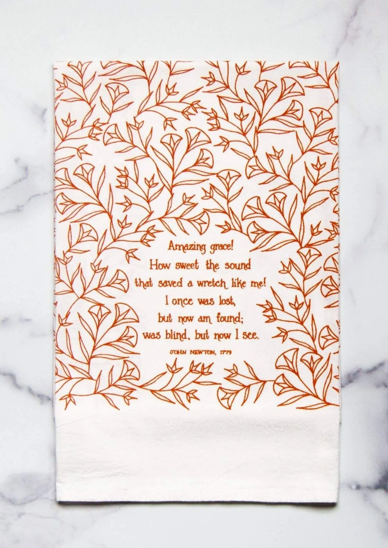 Amazing Grace Hymn Tea Towel-FINAL SALE