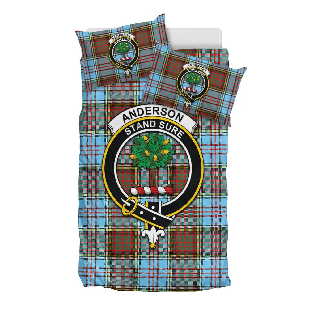 Anderson Ancient Tartan Bedding Set with Family Crest