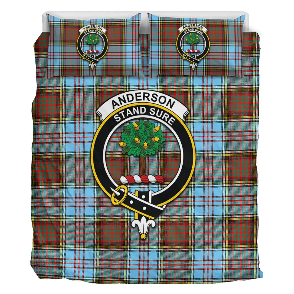 Anderson Ancient Tartan Bedding Set with Family Crest