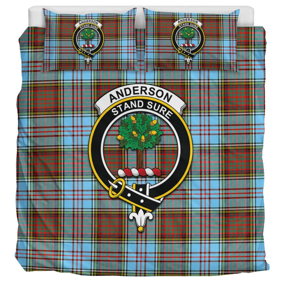 Anderson Ancient Tartan Bedding Set with Family Crest