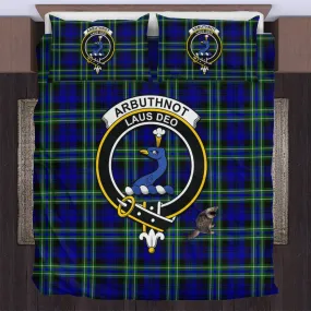 Arbuthnot Modern Tartan Bedding Set with Family Crest