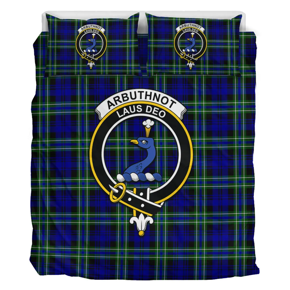 Arbuthnot Modern Tartan Bedding Set with Family Crest