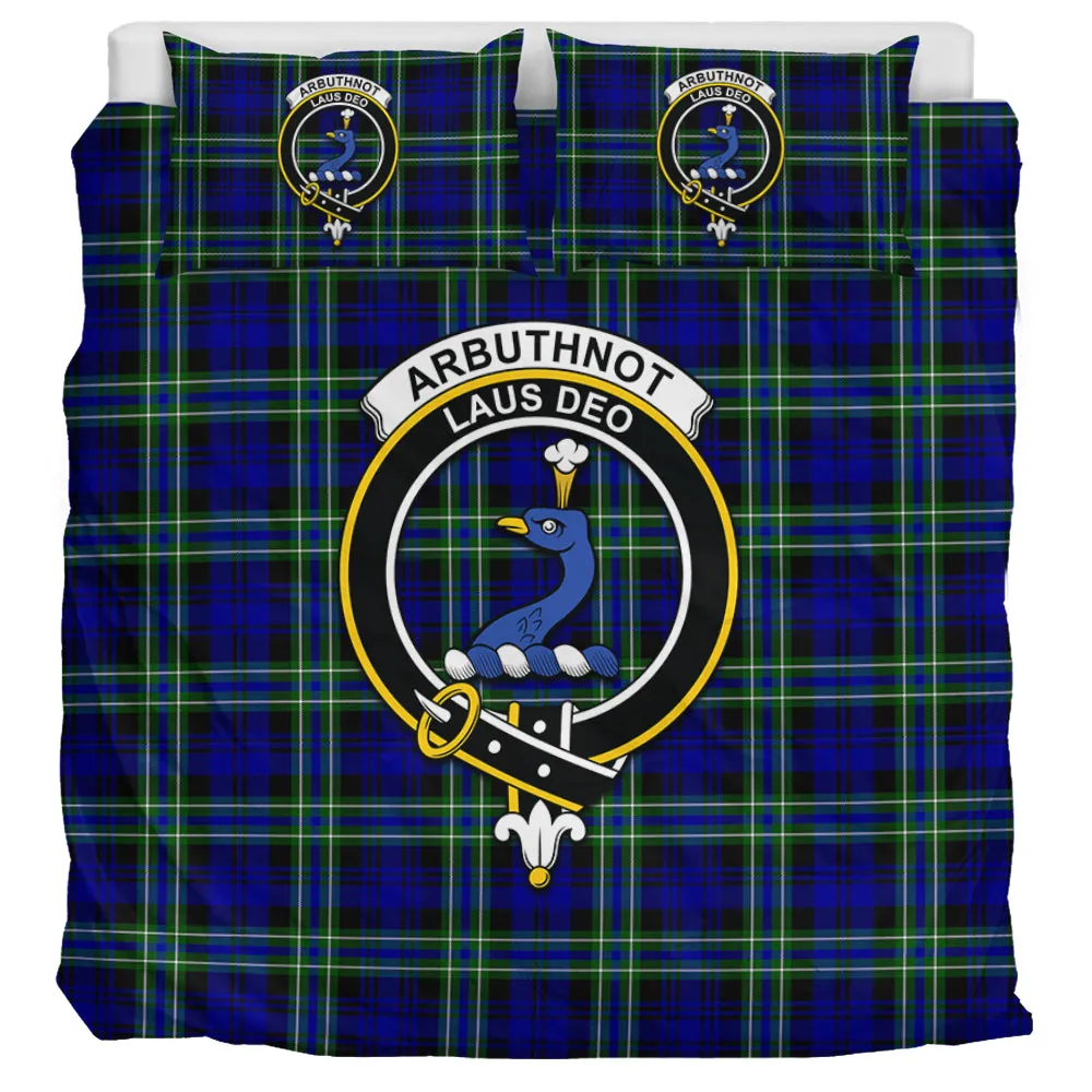 Arbuthnot Modern Tartan Bedding Set with Family Crest