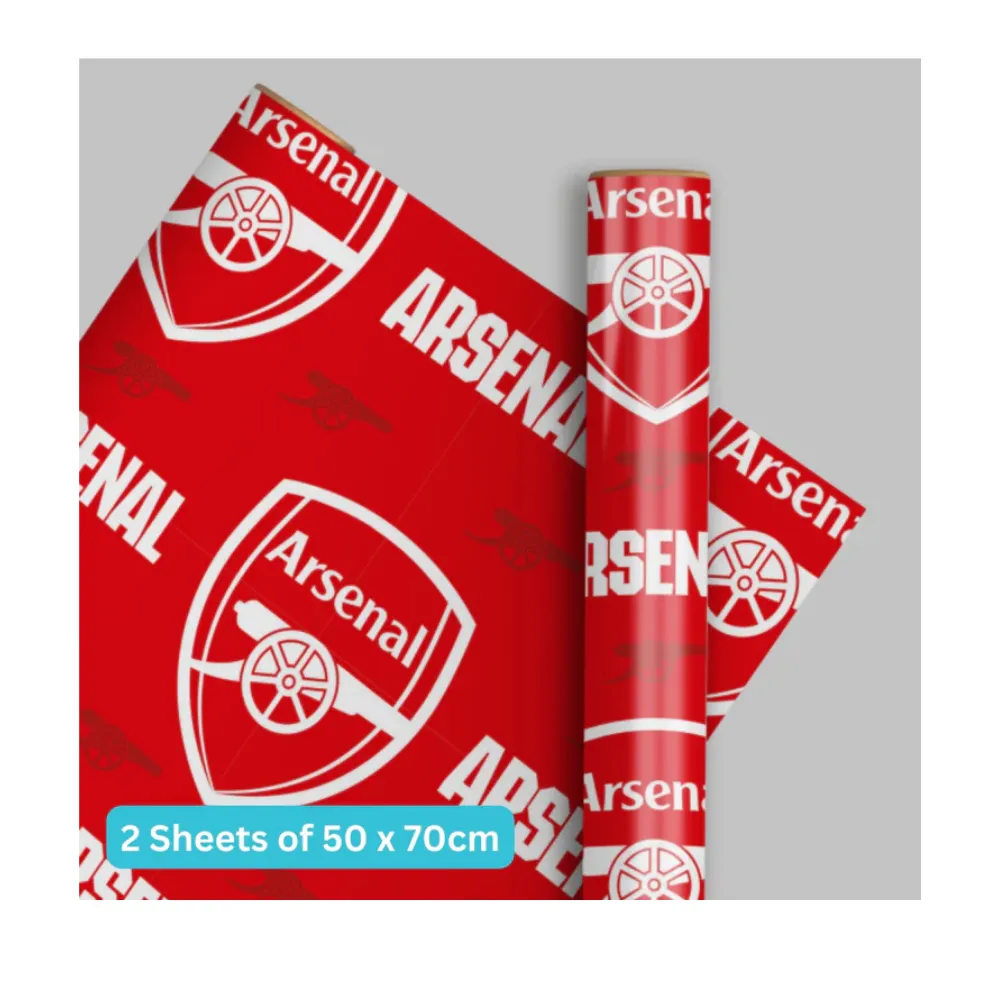 Arsenal Official Crest (2 Sheets 2 Tags) Gift Wrap