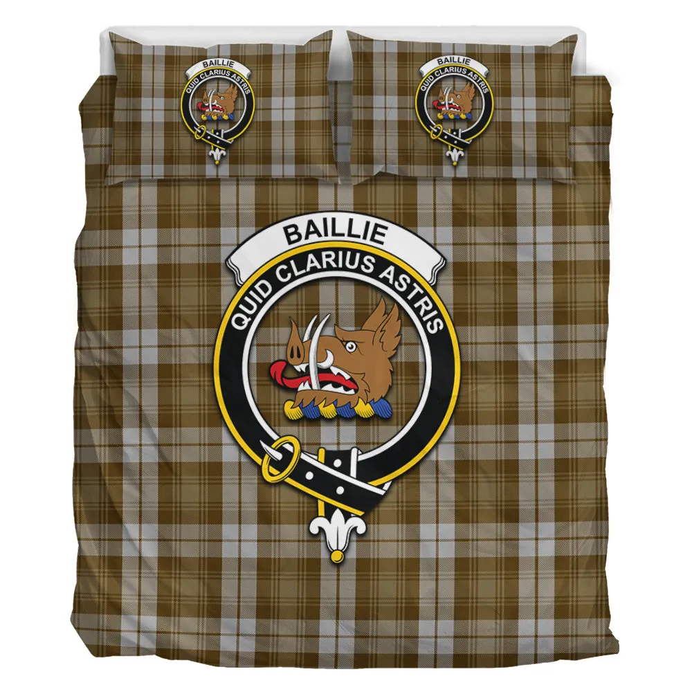 Baillie Dress Tartan Bedding Set with Family Crest