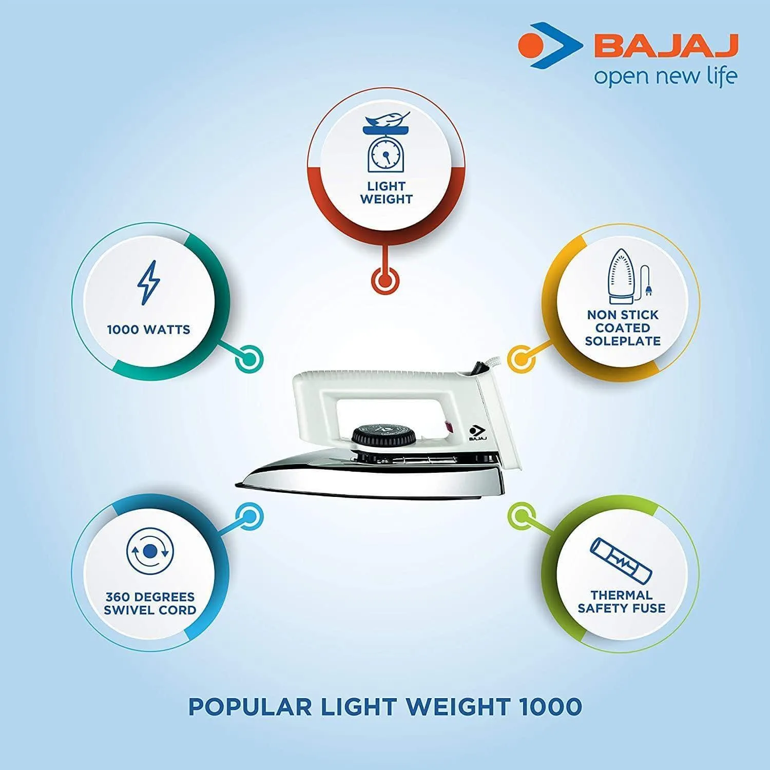 Bajaj Popular Light Weight Dry Iron