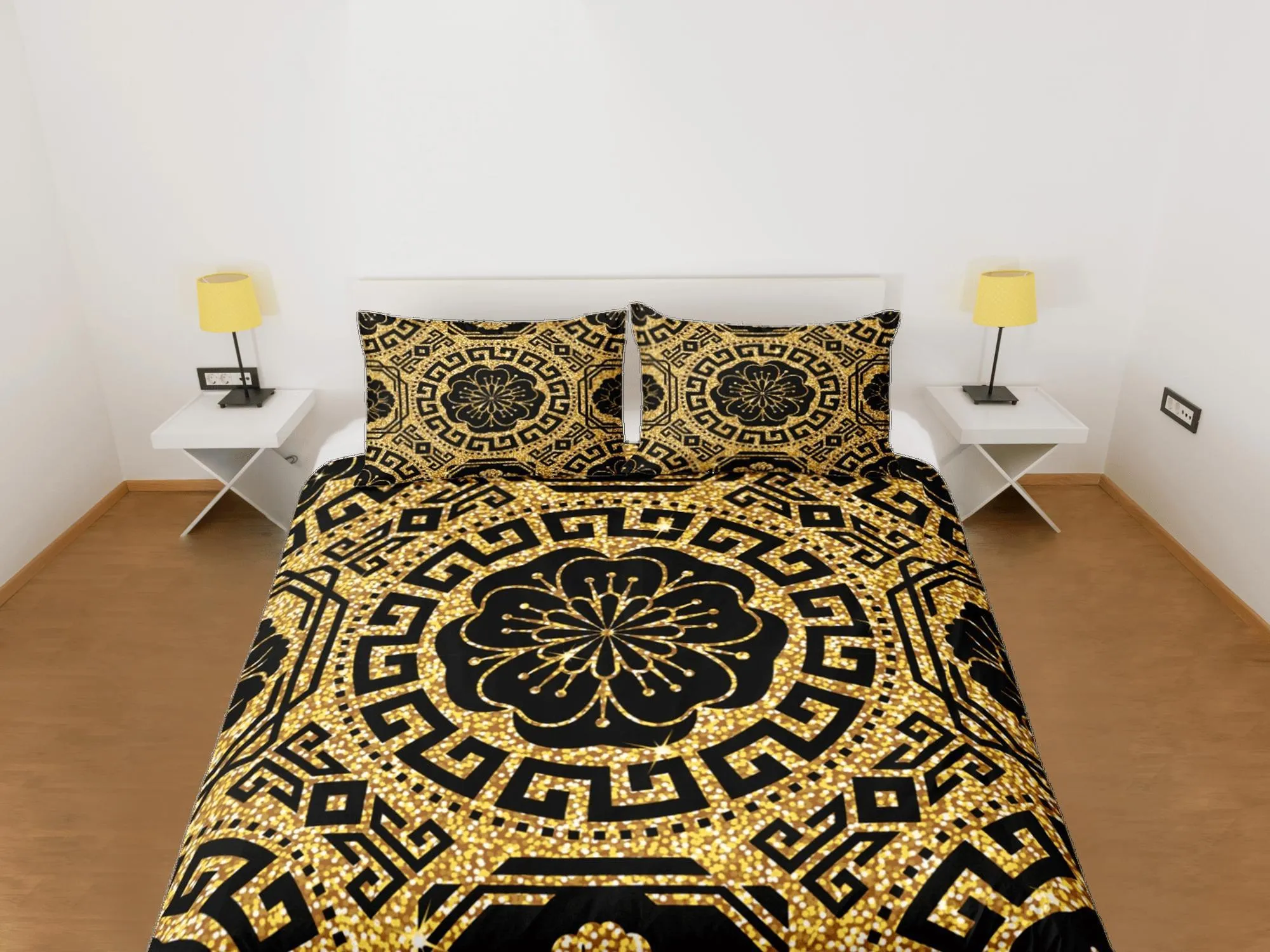 Baroque Gold Luxury Duvet Cover Set Aesthetic Bedding Set Full Victorian Decor