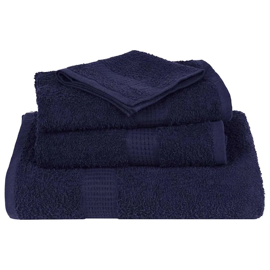 Bath Towels 4 pcs Navy Blue 100x150 cm 360 gsm 100% Cotton