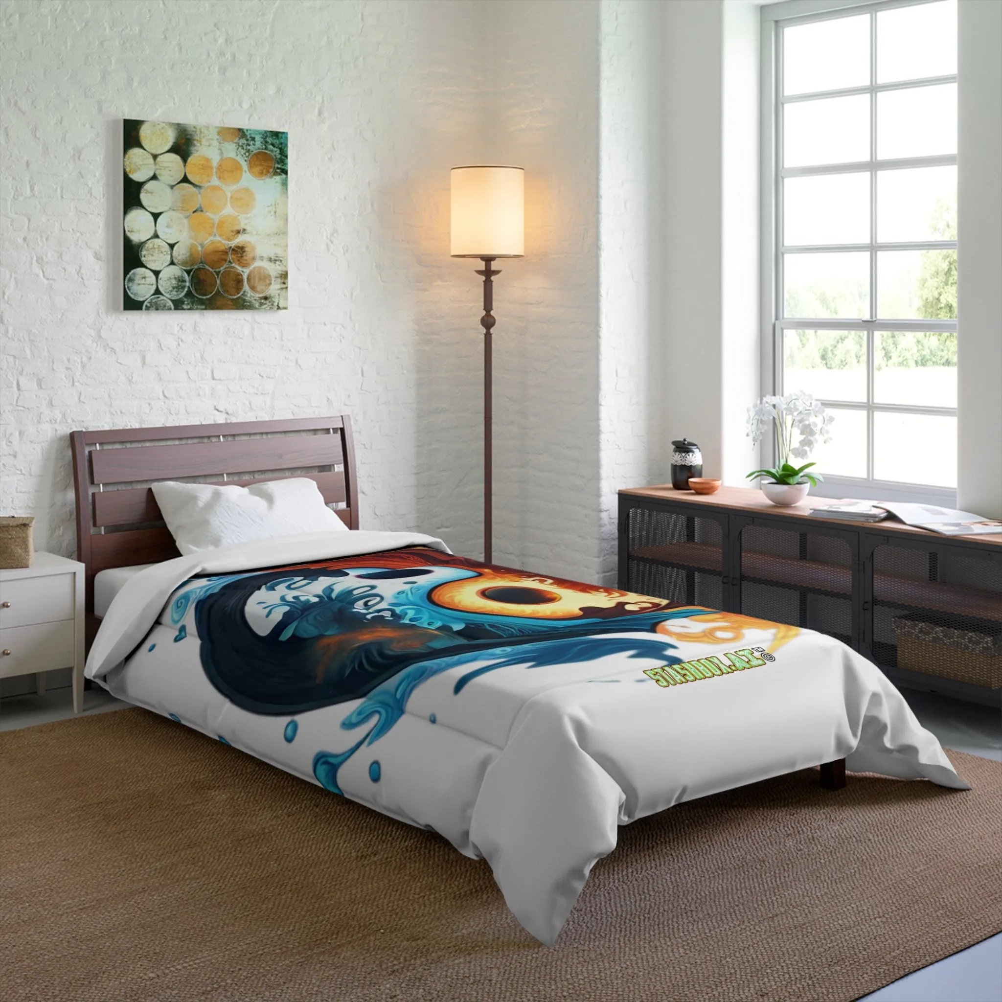 Bedding Comforter Artistic Yin Yang by Joel Lovett Design 001