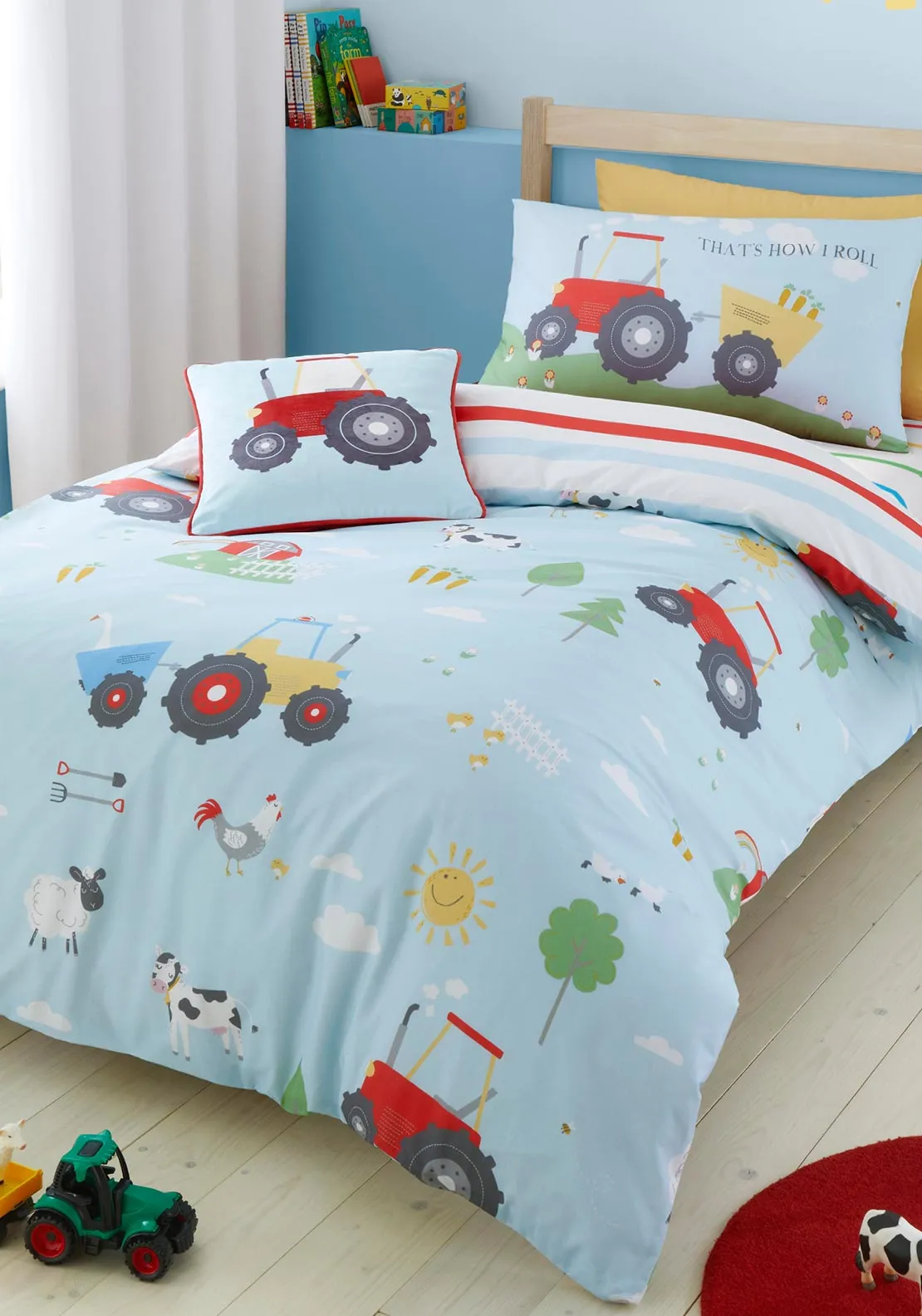 Bedlam Farmyard Friends Duvet Cover, Blue