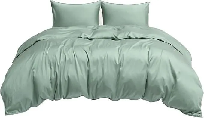 Bedsure Lyocell-Cotton Blend Prewashed Duvet Cover Set