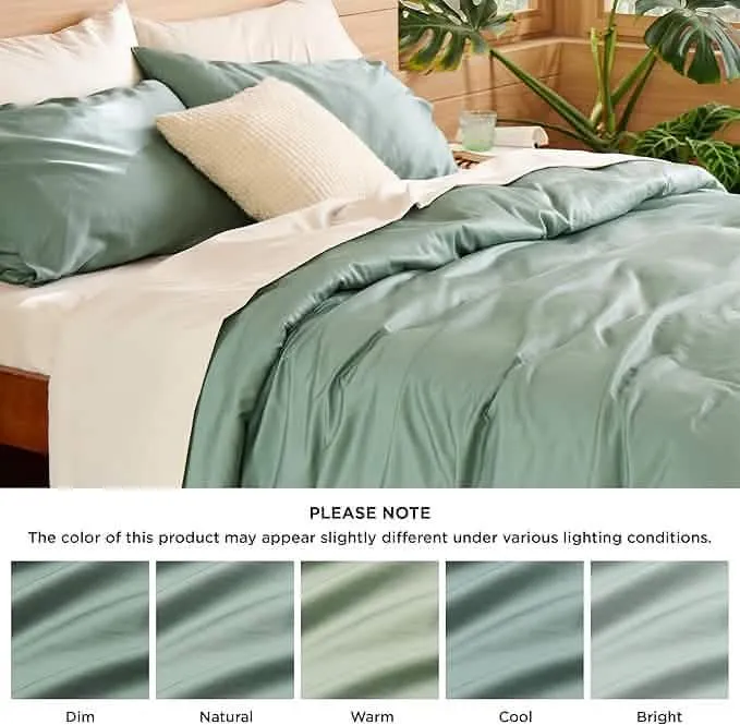 Bedsure Lyocell-Cotton Blend Prewashed Duvet Cover Set