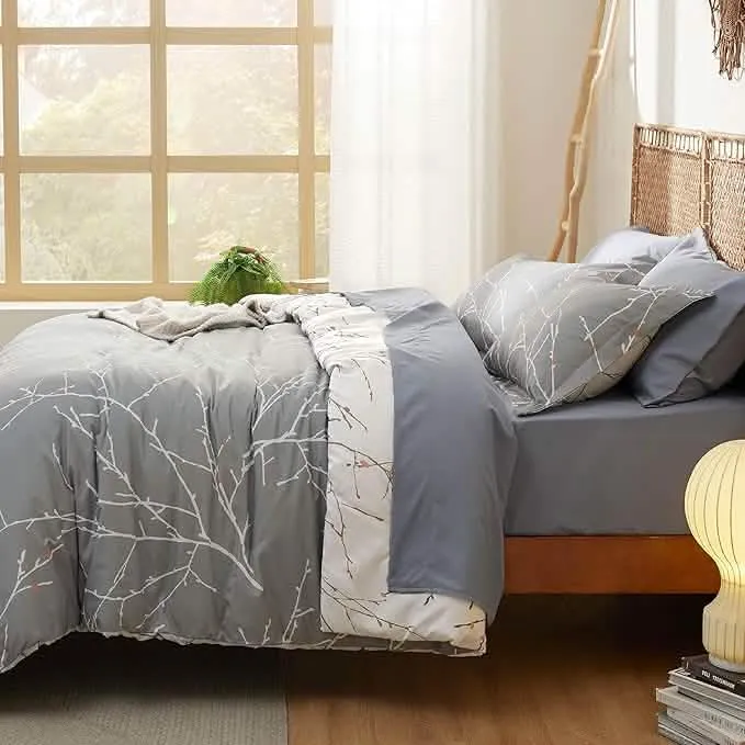 Bedsure Tree Branch Floral Pattern Bed in A Bag