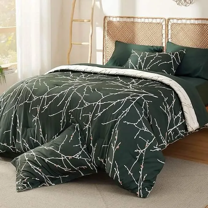 Bedsure Tree Branch Floral Pattern Bed in A Bag