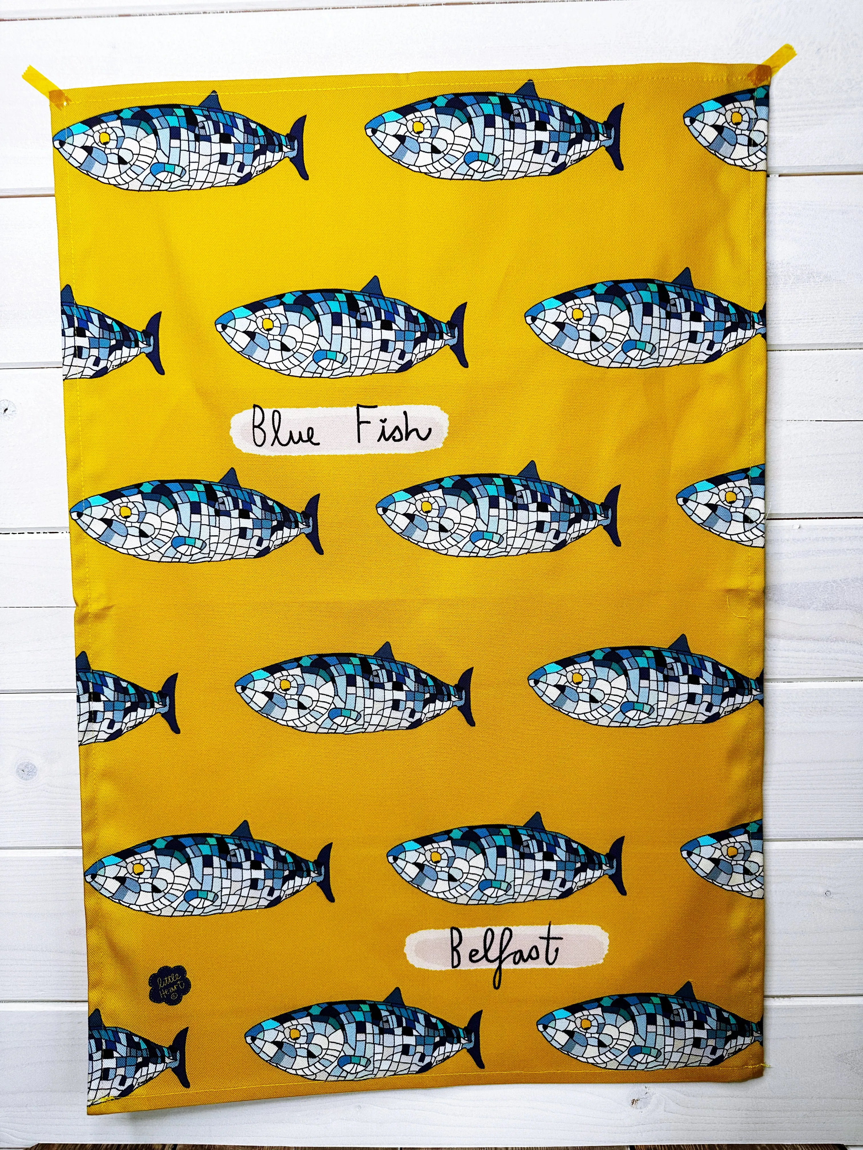 Belfast Blue Fish Tea Towel