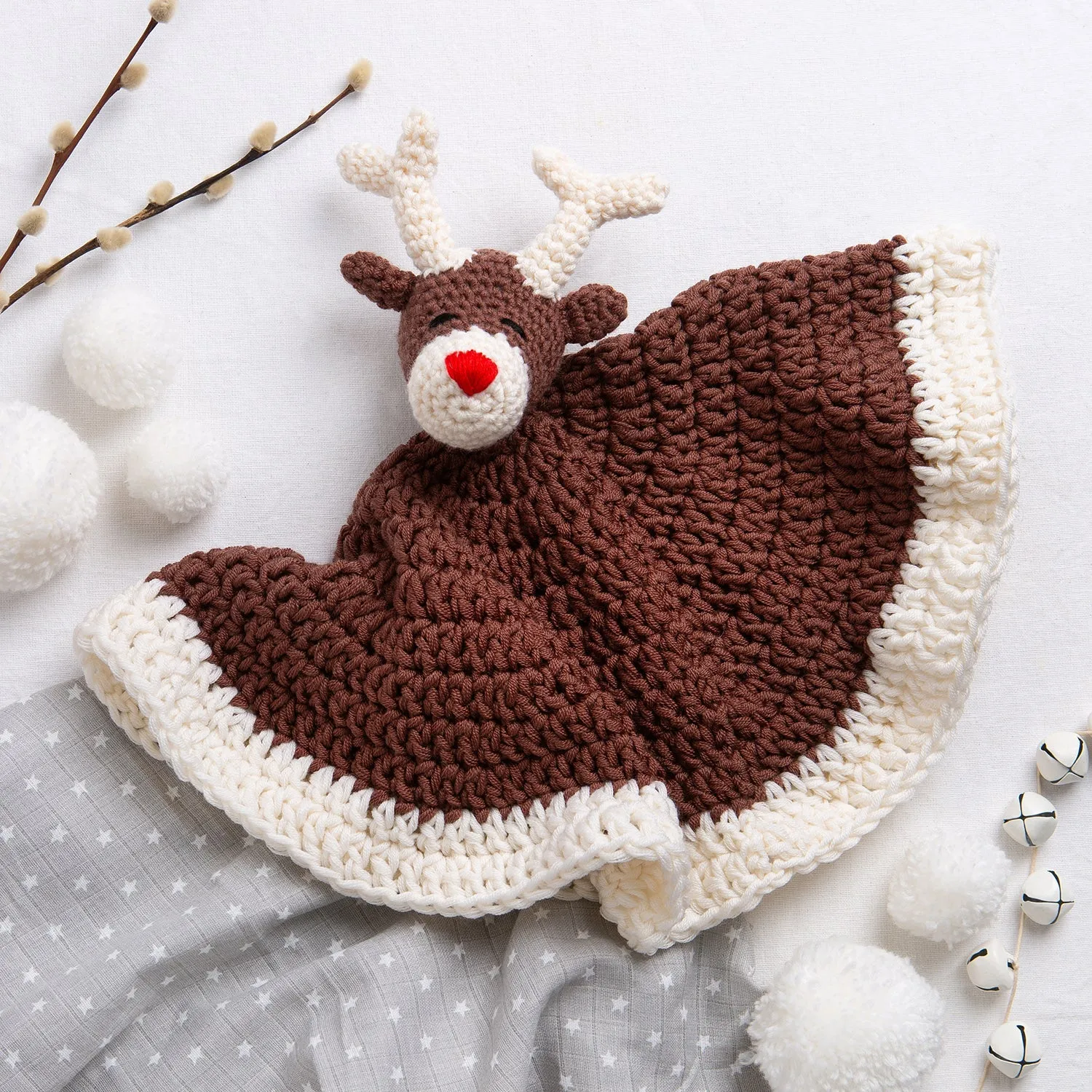 Belle The Reindeer Baby Comforter Crochet Kit