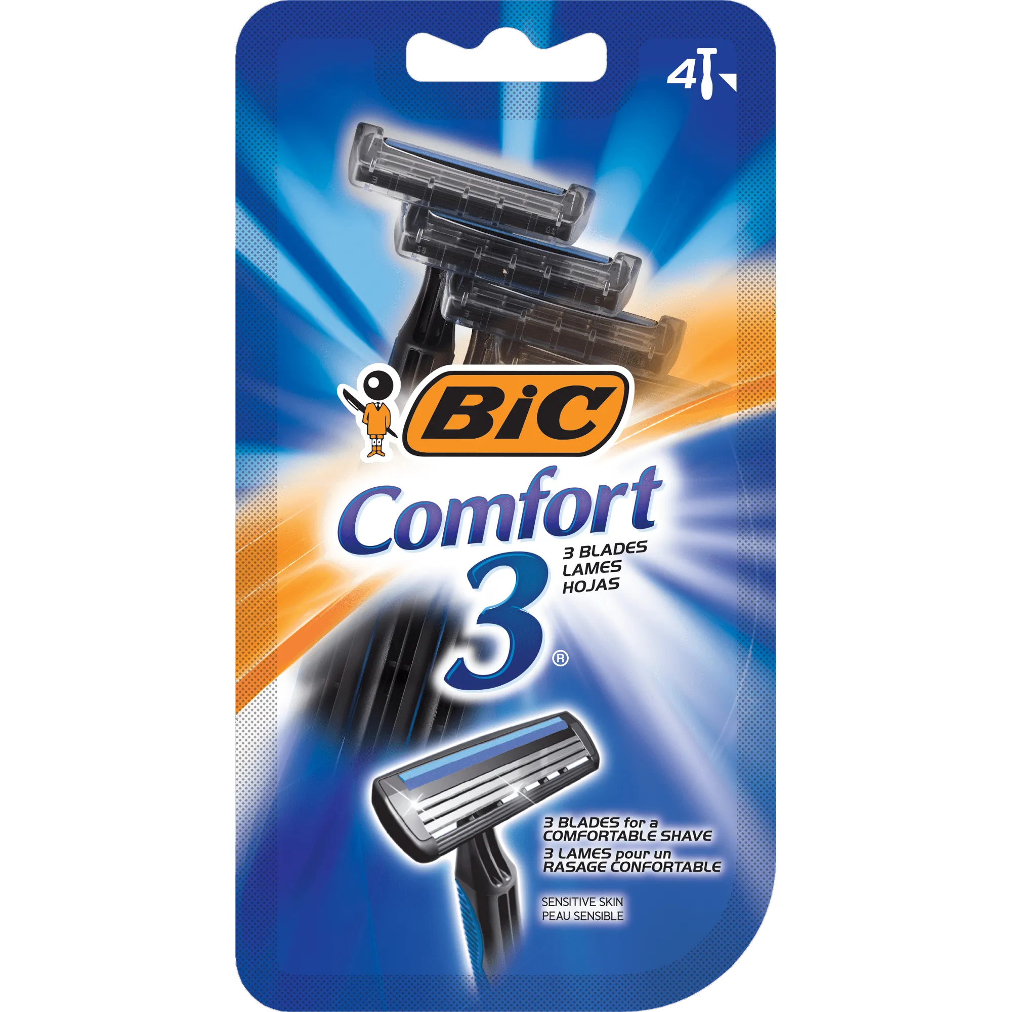 Bic Comfort 3 Blades Disposable Razors 4ct