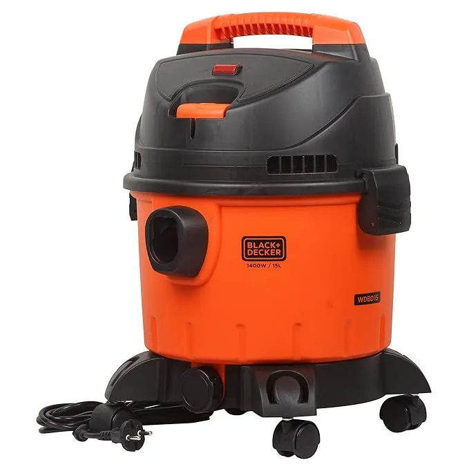 Black Decker, 1400W Wet & Dry 15 Litres Vaccuum Cleaner, WDBD15-B5