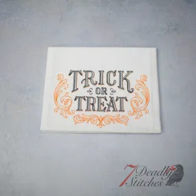 Boo-Tiful Halloween Trick or Treat Flour Sack Dish Towel