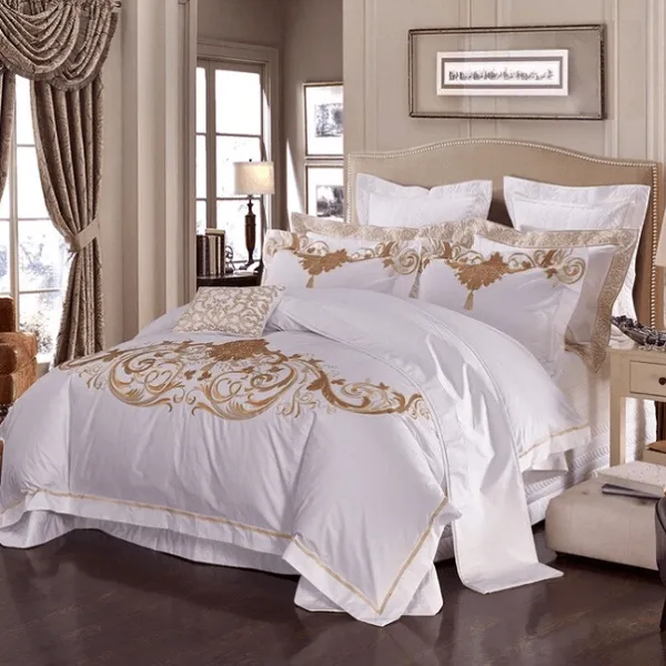 Brizia Luxury Egyptian Cotton Embroidery Duvet Cober Set