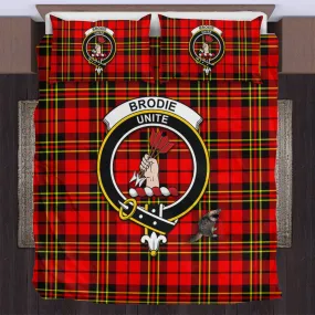 Brodie Modern Tartan Bedding Set with Family Crest