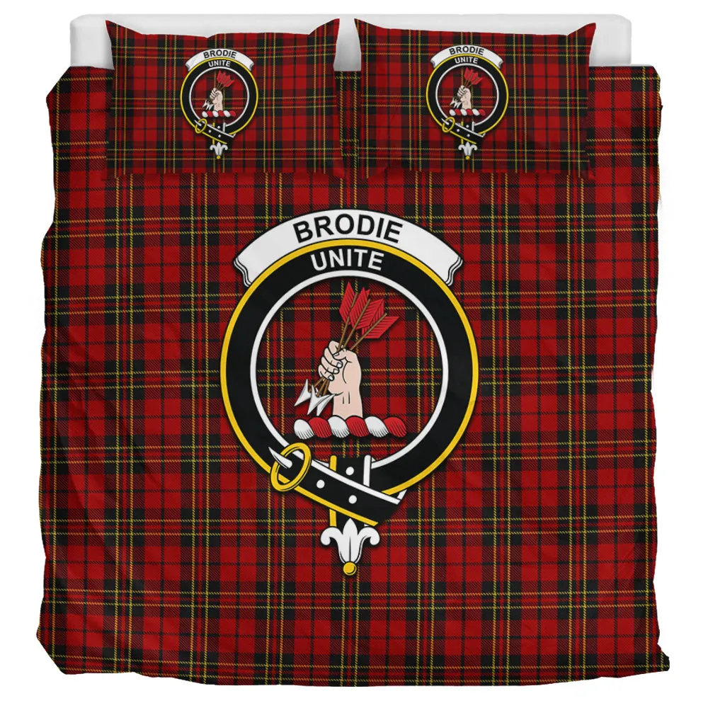 Brodie Tartan Bedding Set with Family Crest