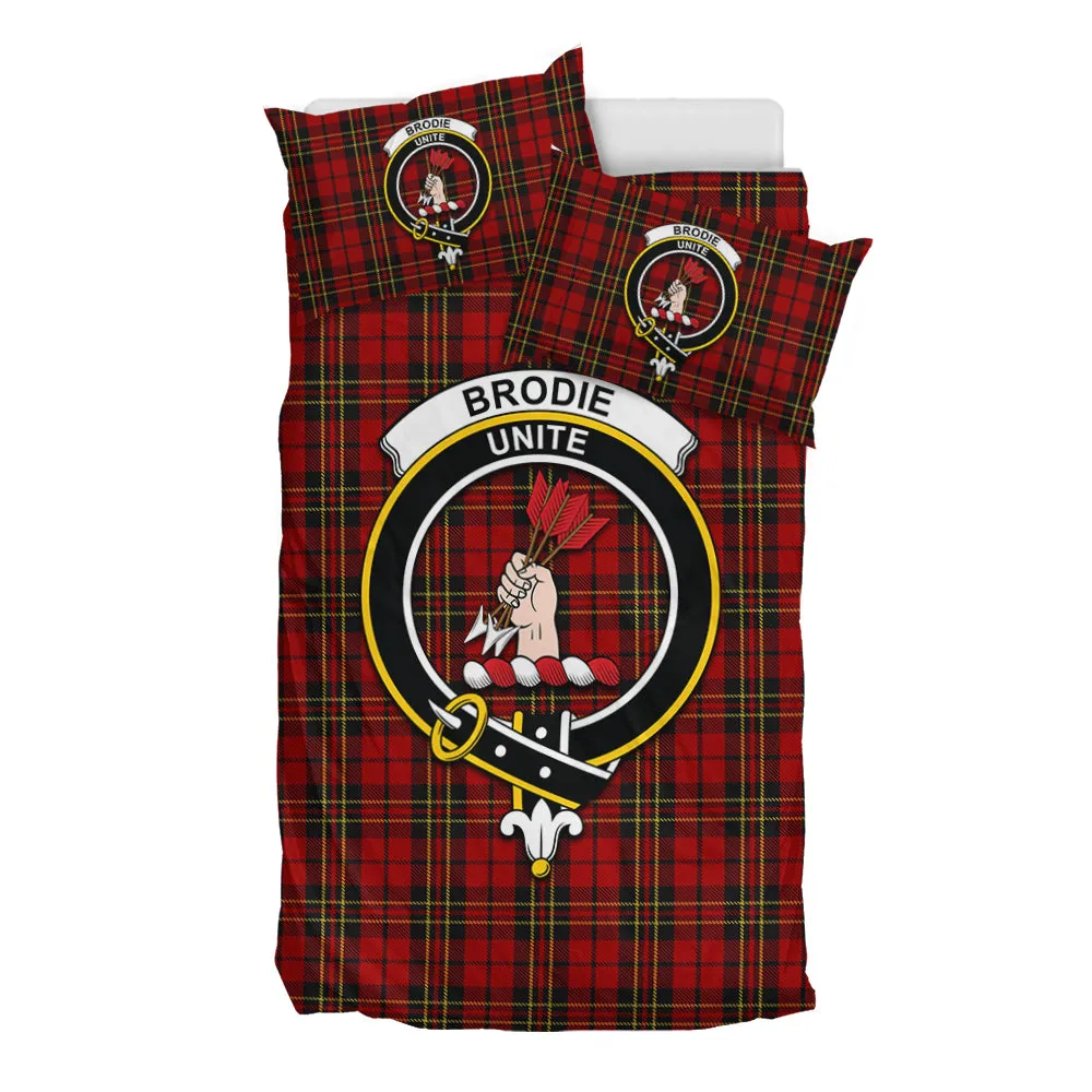 Brodie Tartan Bedding Set with Family Crest