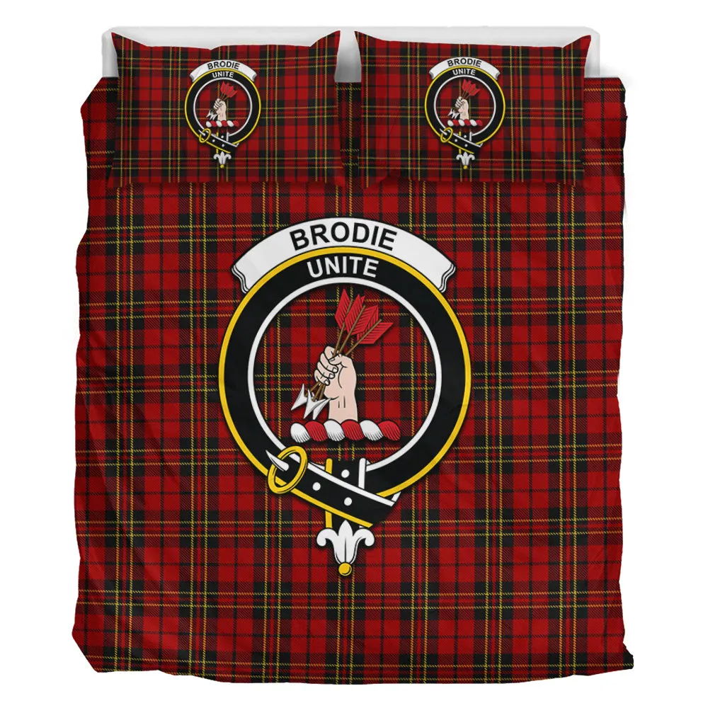 Brodie Tartan Bedding Set with Family Crest