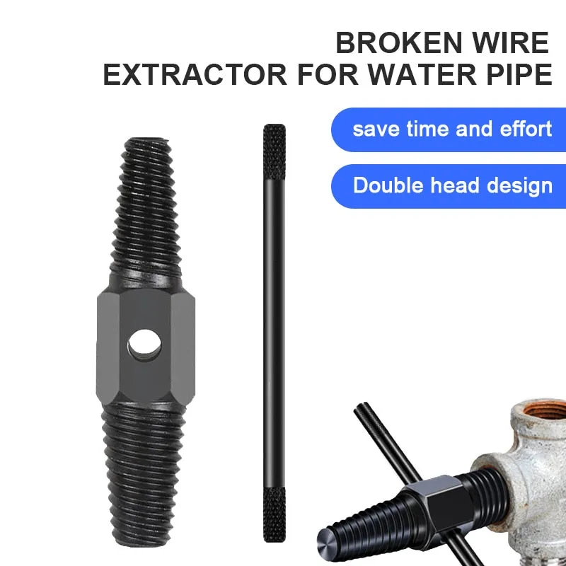 Broken Wire Extractor Faucet Damaged Bolts Wire Pipe Remover Double-head Water Pipe Triangle Valve Tap Bolt Remover Tools