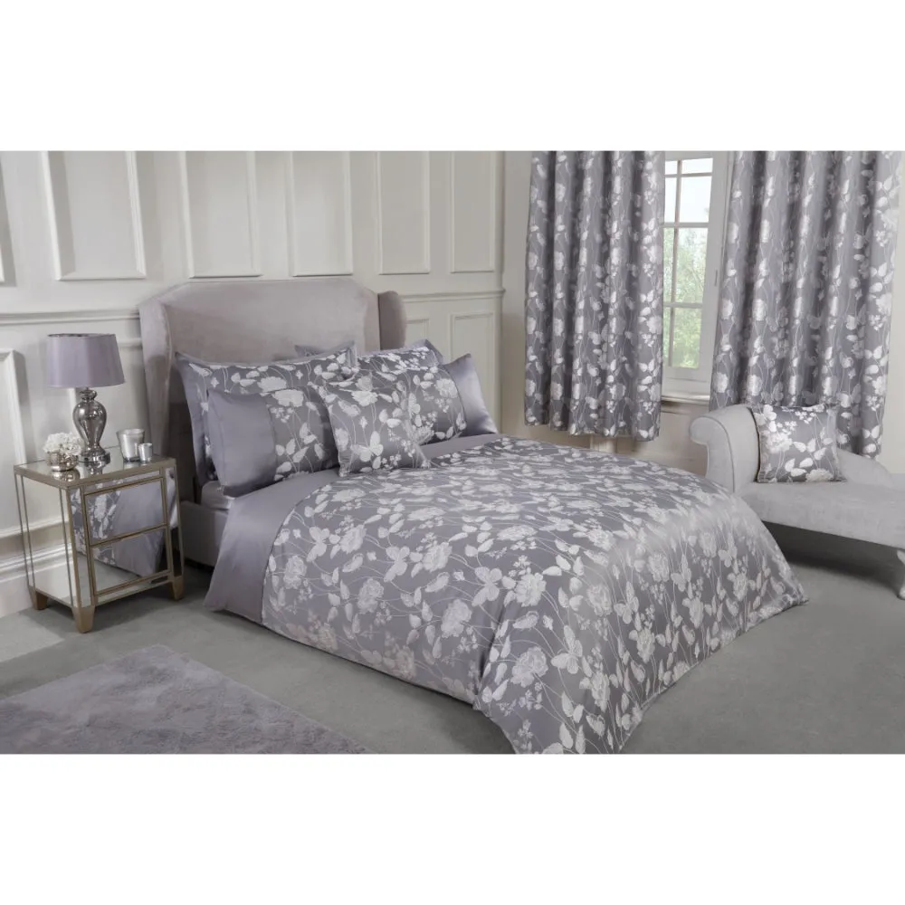 Butterfly Luxury Duvet Set - Silver