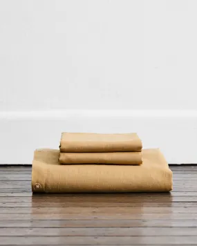 Caramel 100% French Flax Linen Duvet Cover Set