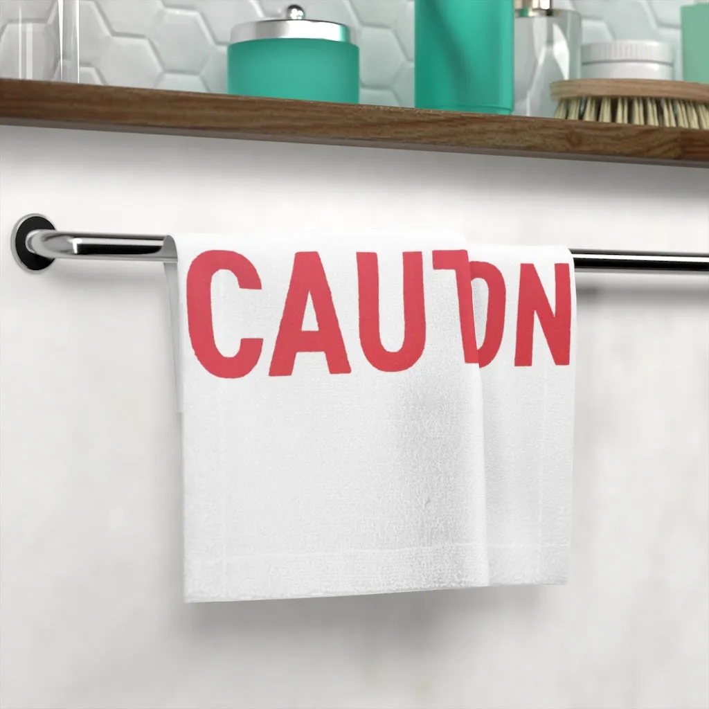 Caution Face Towel